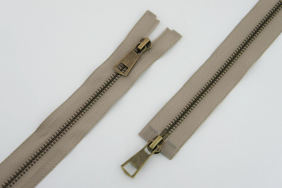 Блискавка MH Тип 5, 2 замка бежевий світлий 75 см 5MTO-75-573-bronz