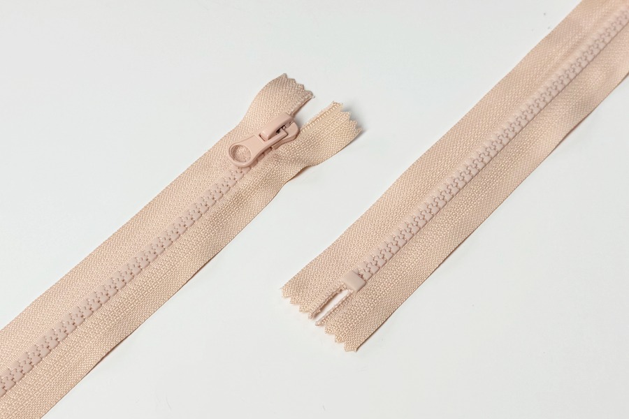 Блискавка MH Тип 5, нероз'ємні персиковий 18 см