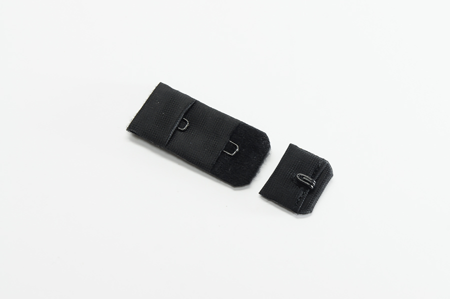 Застібка 20 мм для бюстгалтера на 1 гачок чорний