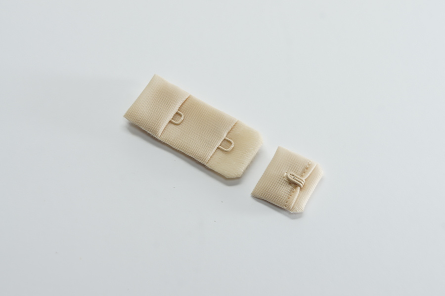 Застібка 20 мм для бюстгалтера на 1 гачок білий