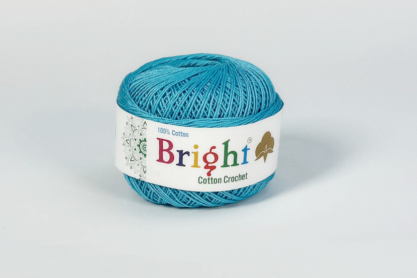 Ірис нитки Bright бавовна 100% бірюзовий світлий 230м(50гр) S513
