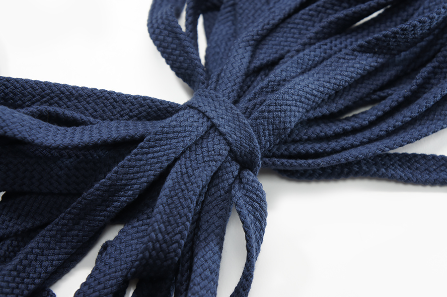 Шнур 15.0 мм для взуття (бавовна) Лента синій темний 6888-664030