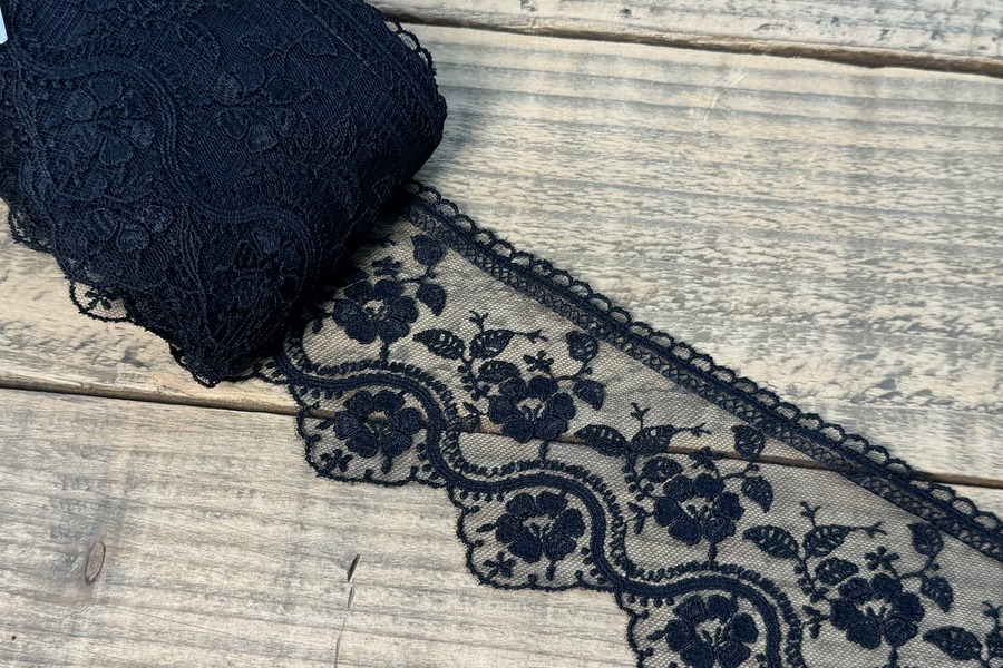 Мереживо блюмарин 90 мм SinemBro чорний 8BE1111-90-0000