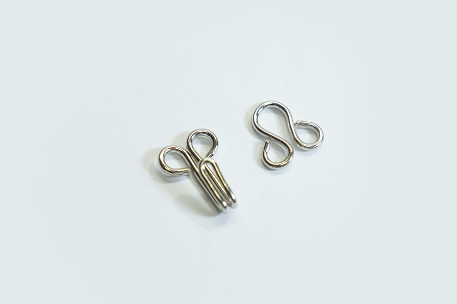 Гачок для одягу 3 мм MH пришивний, 2 компоненти нікель