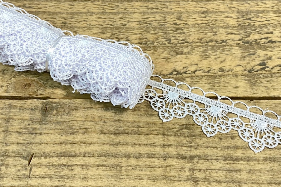 Мереживо гіпюр 30 мм SinemBro білий 4G4028-30-white