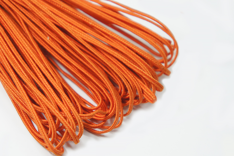 Шнур 1.8 мм сутажний Лента оранжевий темний