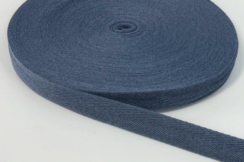 Стрічка кіперна 25 мм сіро-синій