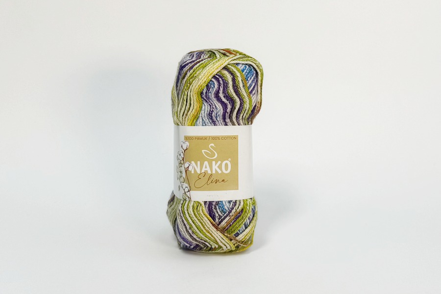 Пряжа Elina бавовна 100% різнокольоровий 165м(100гр) 559605-32845