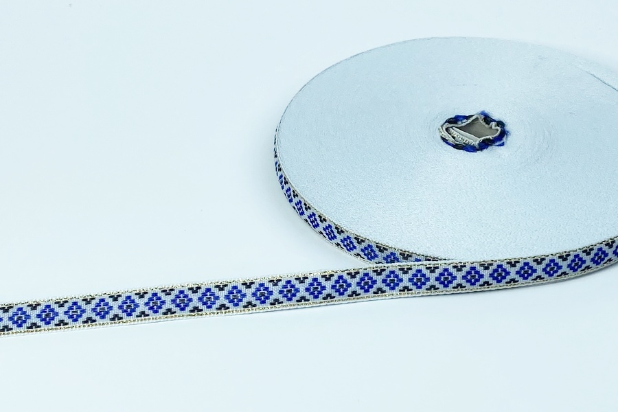 Тасьма 10 мм з люрексом електрик яскравий