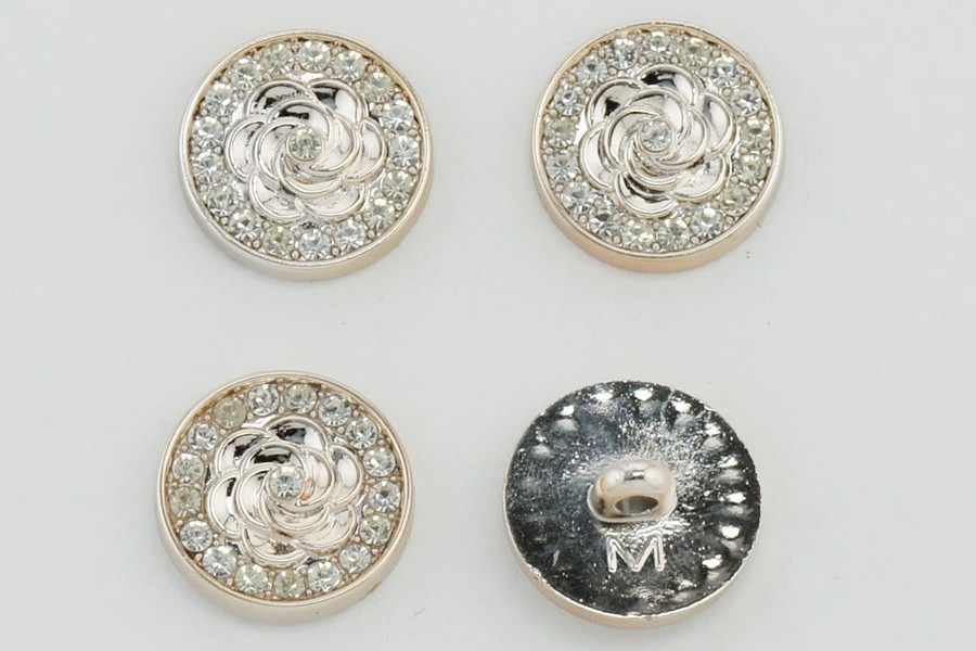 Гудзик на ніжці 21 мм Mertbutton металізований золото FR-10-01-34-gold