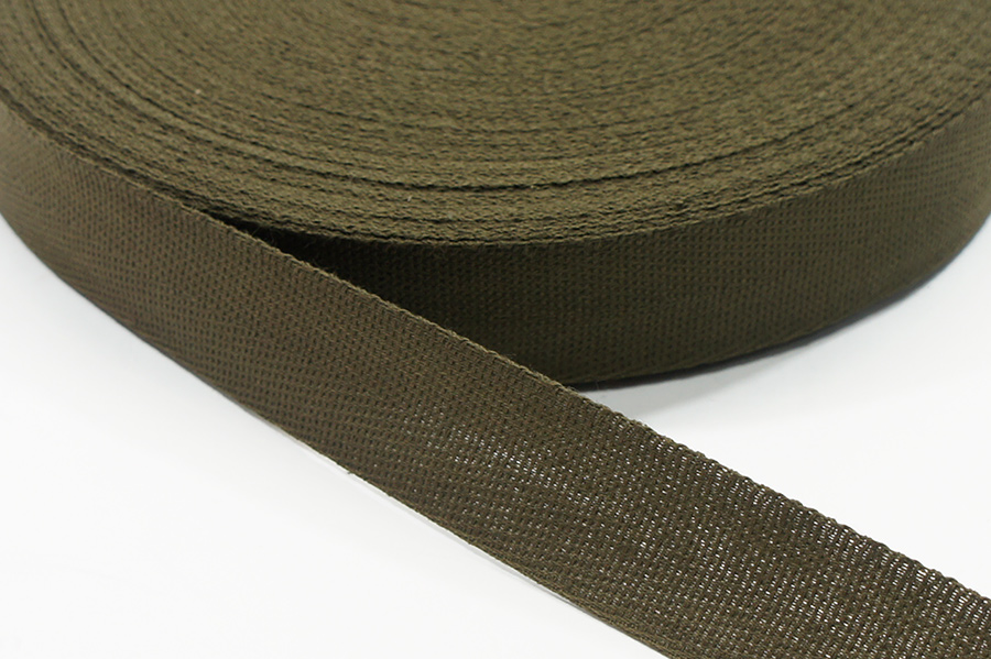 Стрічка кіперна 25 мм болотний темний