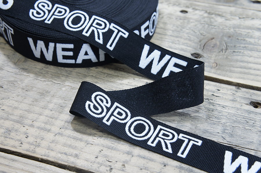 Тасьма 30 мм Mertbutton з написом різнокольоровий 16-08-777