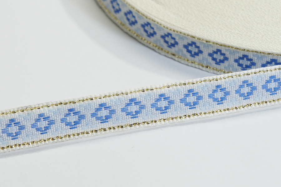 Тасьма 10 мм з люрексом білий 2В140-42-595/270з