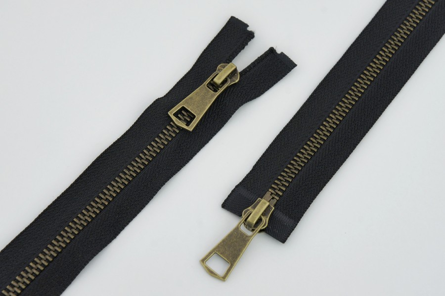 Блискавка MH Тип 5, 2 замка чорний 100 см 5MTO-100-580-bronz