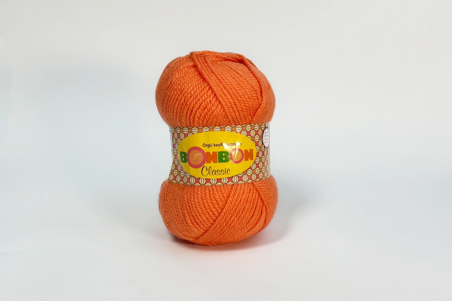 Пряжа NAKO Bonbon Classic акрил 100% оранжевий 200м(100гр) 98212