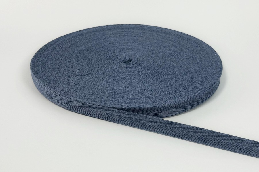 Стрічка кіперна 15 мм сіро-синій