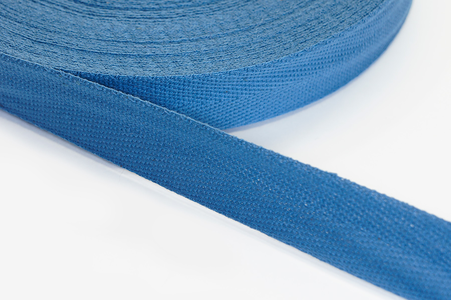 Стрічка кіперна 22 мм Лента волошковий темний