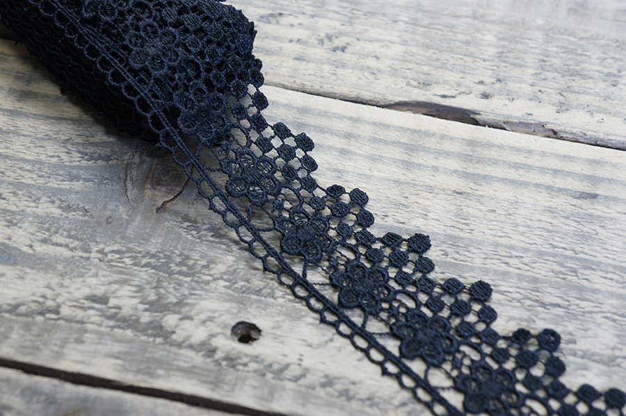 Мереживо гіпюр 50 мм SinemBro чорний 4G4227-50-black