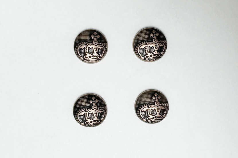 Гудзик на ніжці 16 мм Mertbutton металізований мідь 241е