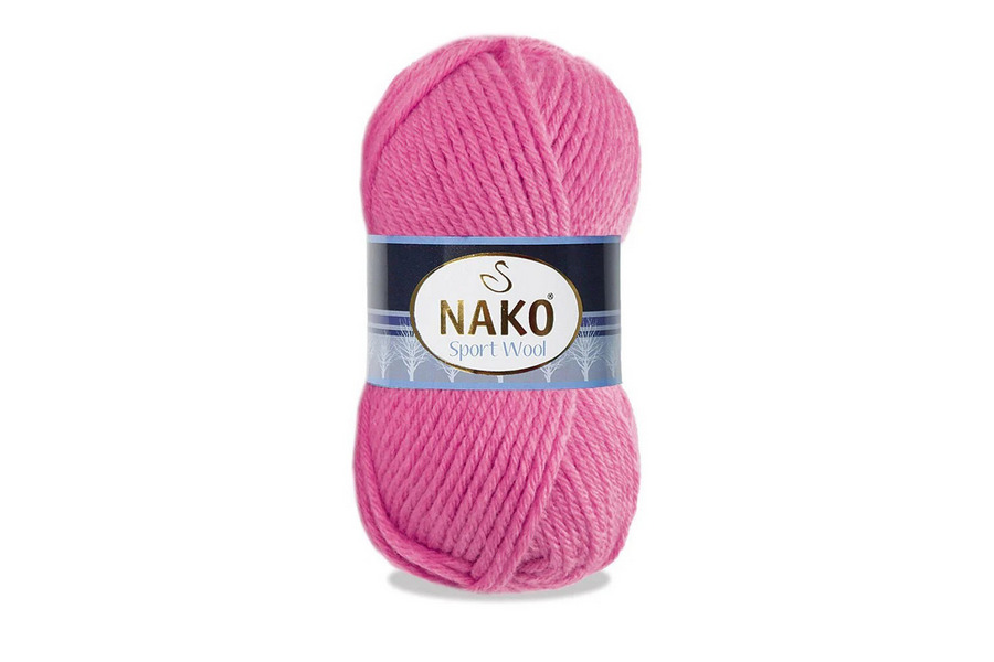 Пряжа NAKO Sport wool вовна 25%, акрил 75% рожевий 120м(100гр) 04211