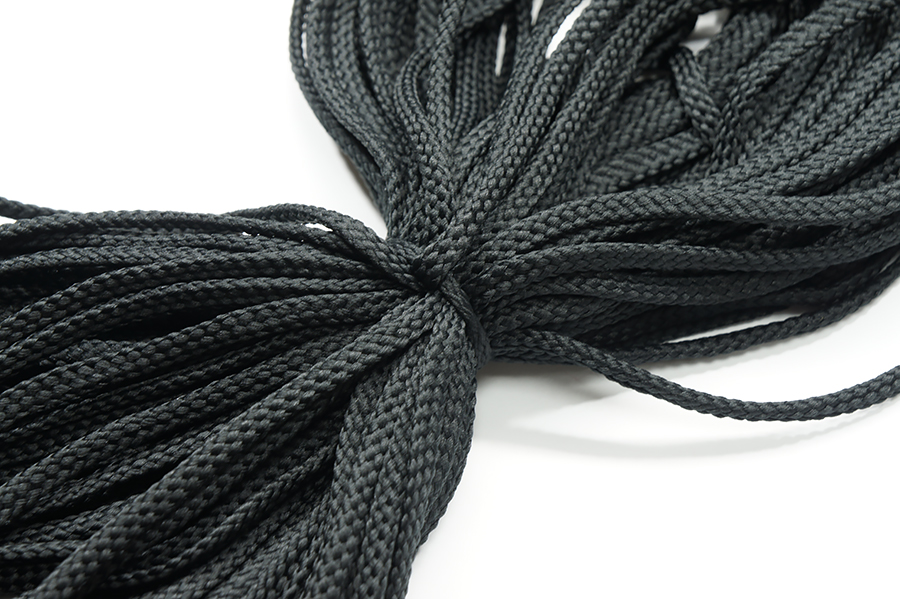 Шнур 7.0 мм для взуття 6-853 чорний