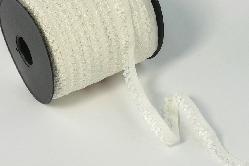 Тасьма еластична 15 мм Mertbutton декоративна молочний