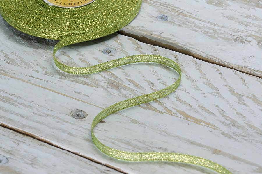 Стрічка люрекс 6 мм MH зелений 6106-3008-06-3362/gold