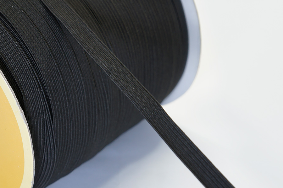 Тасьма еластична 12 мм MH плетена на катушці чорний