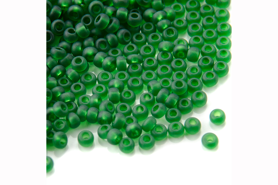 Бісер Preciosa 50120/1-5 №10 прозорий матовий зелений 2,3 мм