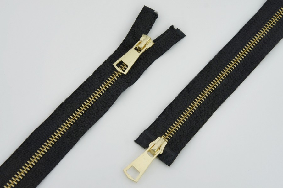 Блискавка MH Тип 5, 2 замка чорний 110 см 5MTO-110-580-gold