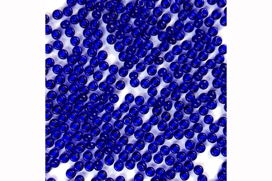 Бісер Preciosa 30100 №10 прозорий кольоровий синій фіолетовий 2,3 мм