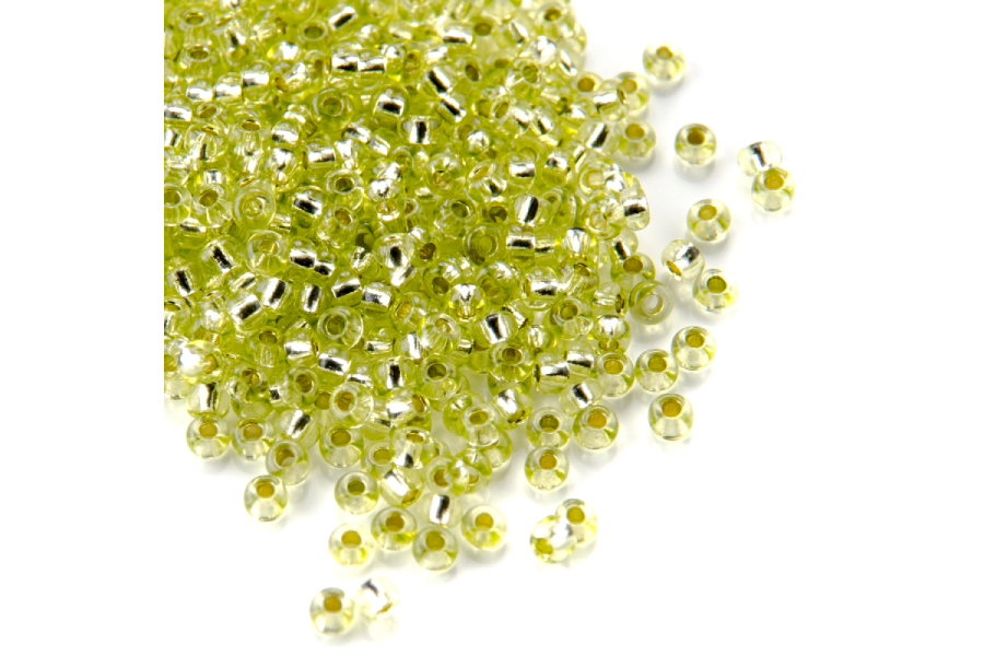 Бісер Preciosa 78153 №10 прозорий сольгель зелений грушевий 2,3 мм