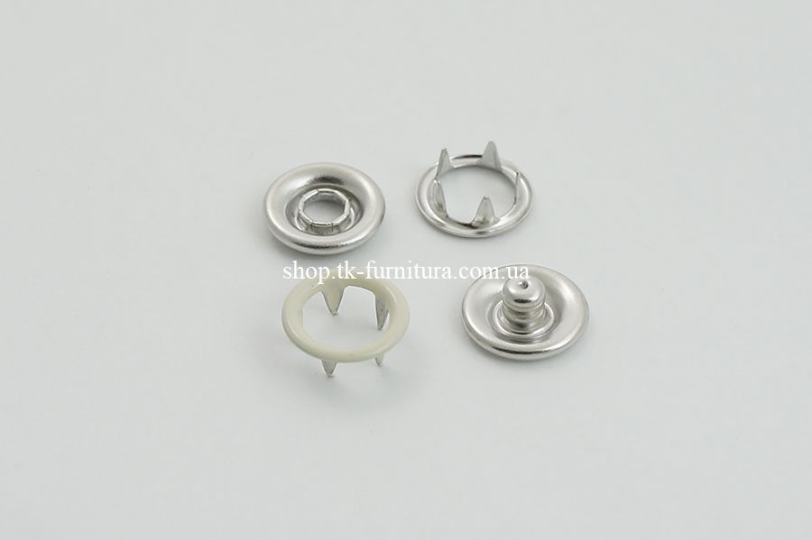 Кнопка 9 мм Spring NS New Star молочний