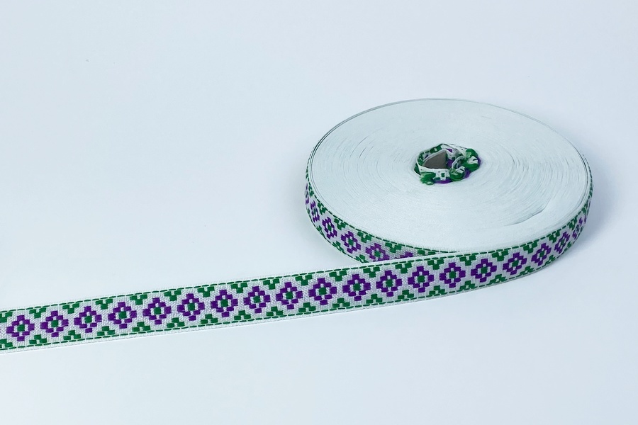 Тасьма 17 мм зелений 4В124-20-0677/1103