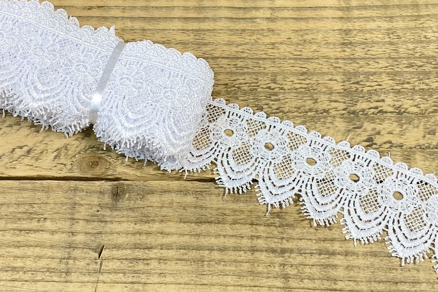 Мереживо гіпюр 50 мм SinemBro білий