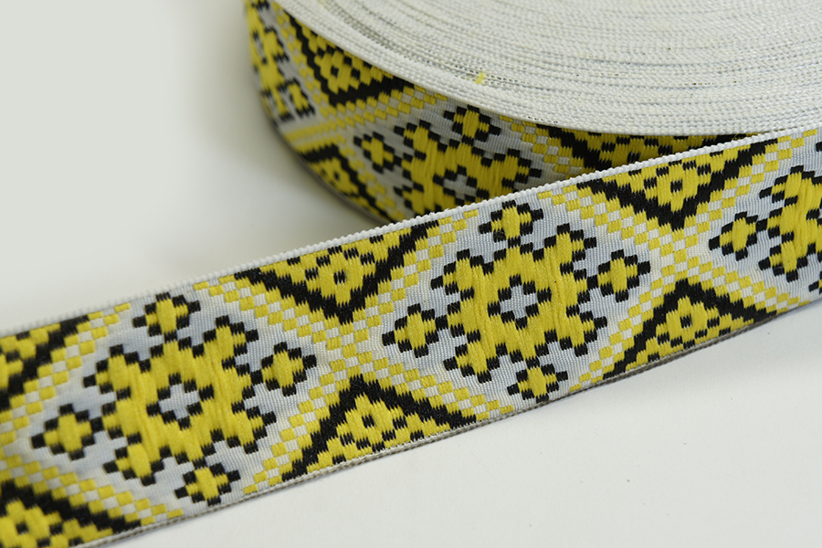 Тасьма 32 мм жовтий яскравий