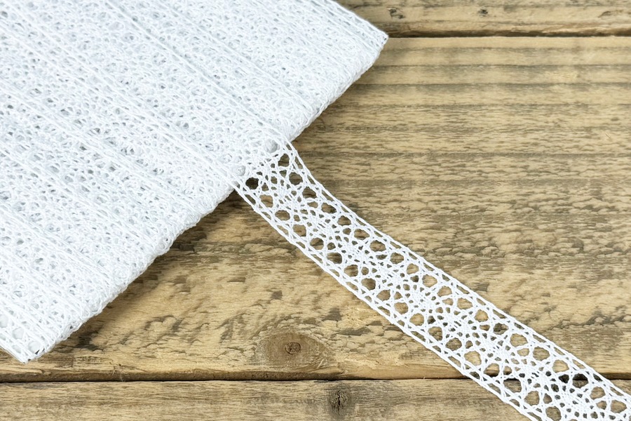 Мереживо бавовна 25 мм MH білий