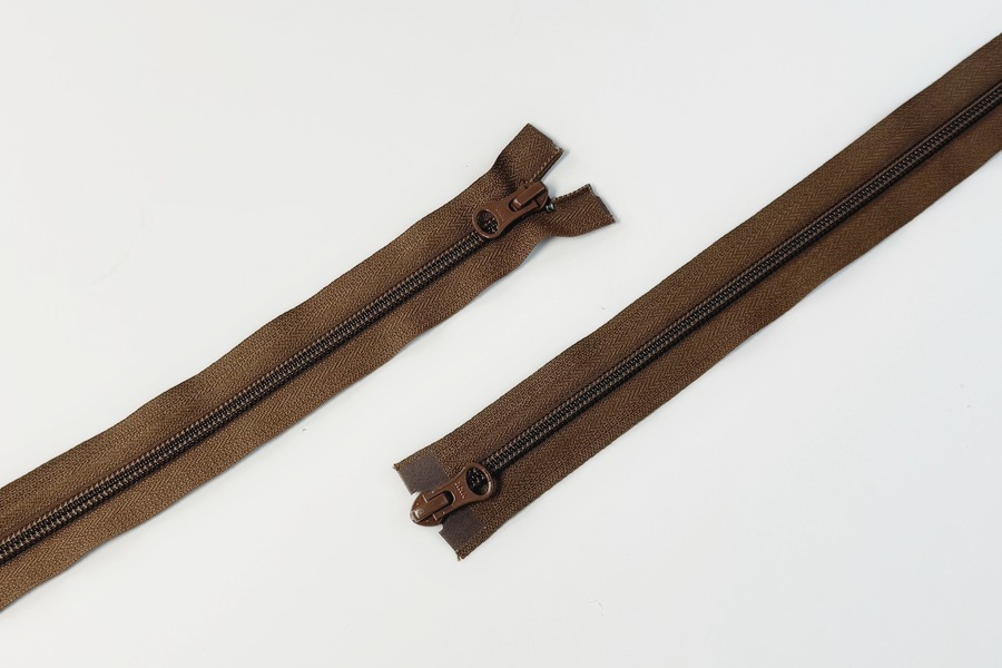 Блискавка YKK Тип 5, 2 замка коричневий темний 75 см CIFMR-75-568-DA8LHD-DAG8