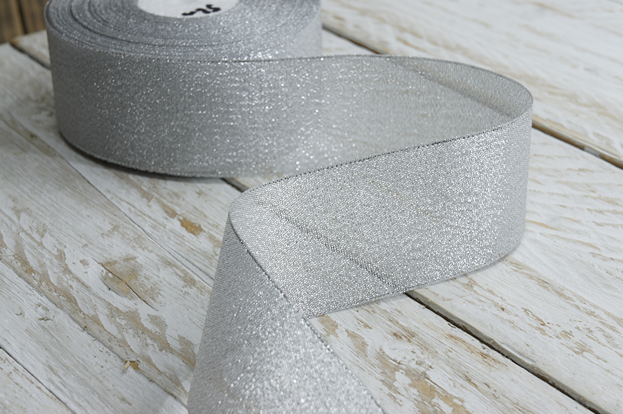 Стрічка люрекс 52 мм MH срібло 6106-0005-silver-МН