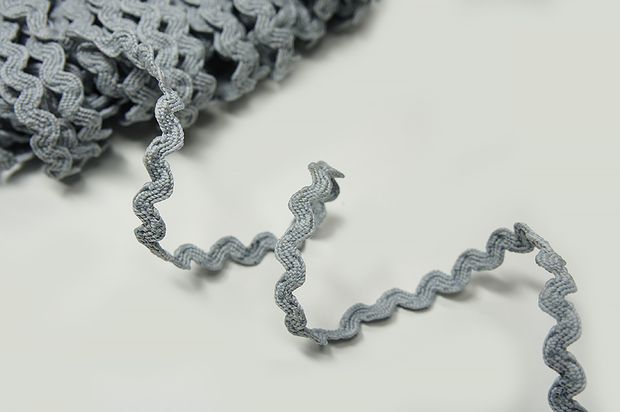 Тасьма в'юнок (хвилька) 9 мм Лента сірий світлий 1-51-924012