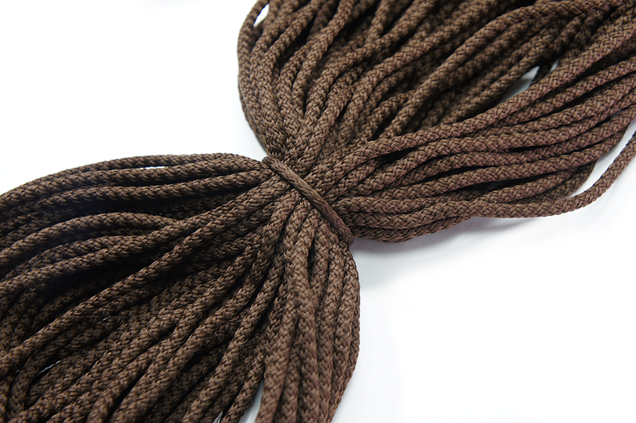 Шнур 4.0 мм для взуття 9-2045 Лента коричневий темний