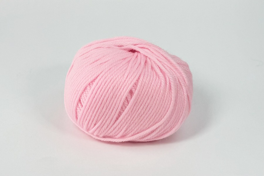 Пряжа Кашемірова вовна 93%, поліамід 7% рожевий 90м(50гр)