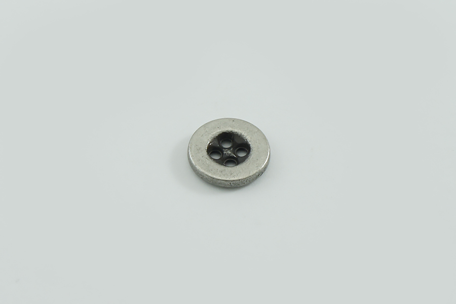Гудзик 11 мм Mertbutton 4 отвори старе срібло MTL-21