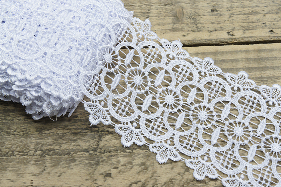 Мереживо гіпюр 95 мм SinemBro білий