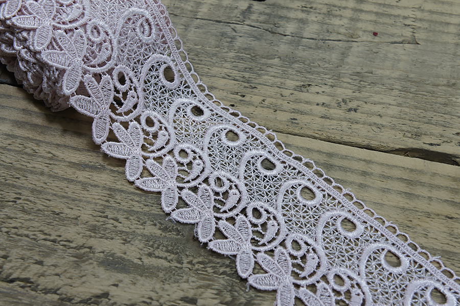 Мереживо гіпюр 70 мм SinemBro рожевий 4G4147-70-1294