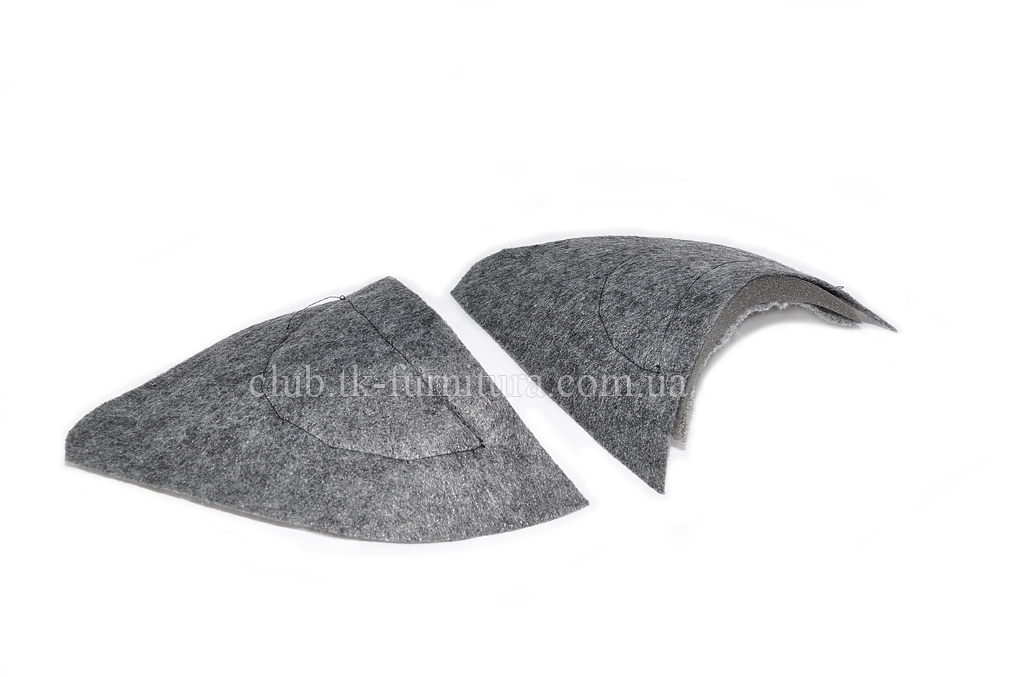 Підплечник 14 мм втачний з виступом не обшитий чорний