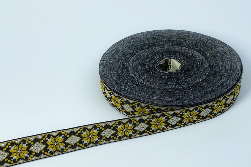 Тасьма 23 мм гірчичний світлий