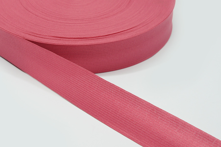 Тасьма 23 мм Лента в'язана рожевий темний 9-2023-329164