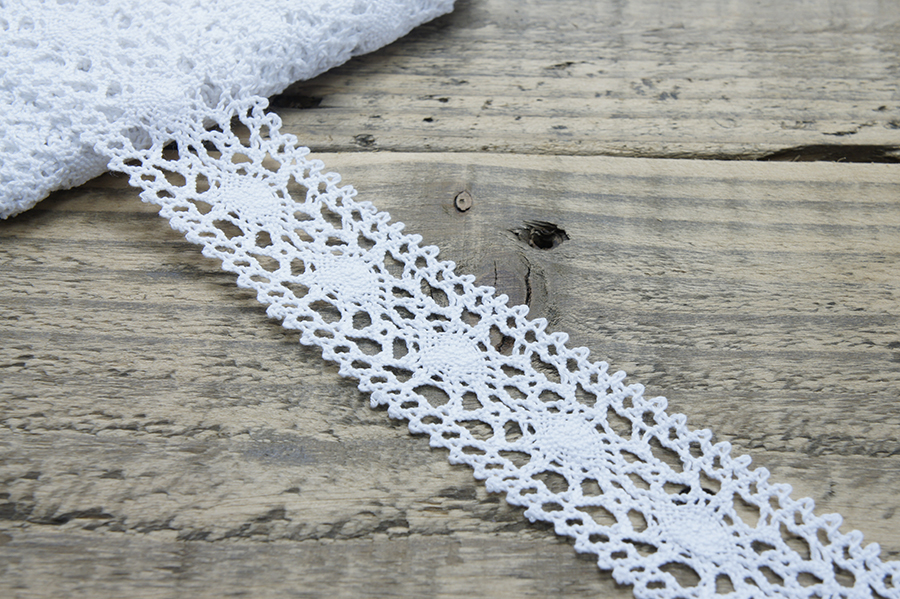 Мереживо бавовна 45 мм MH білий