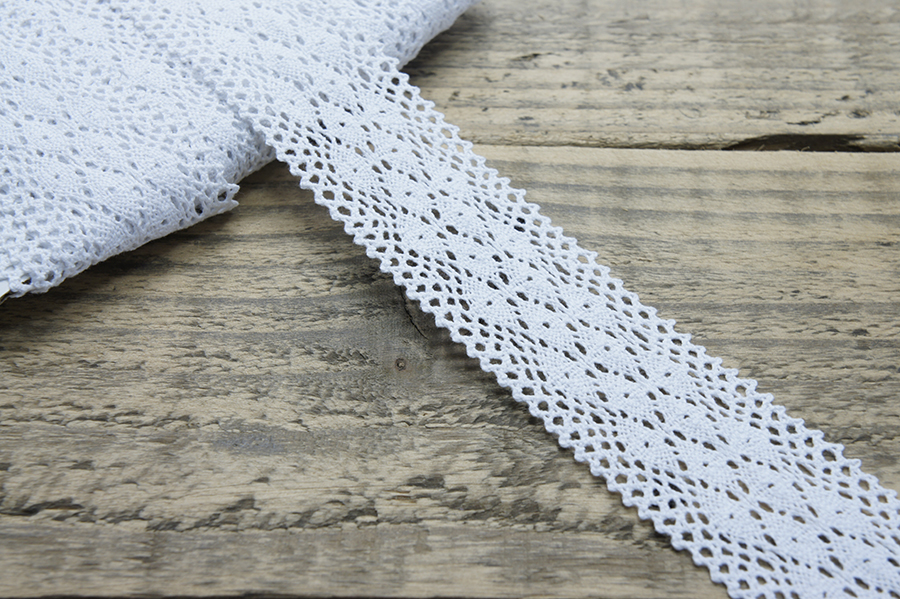 Мереживо бавовна 44 мм MH білий